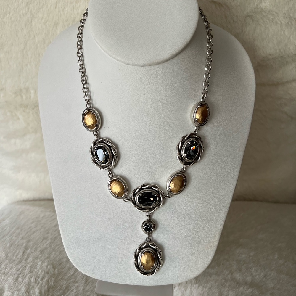 Brighton Black and Gold Statement Necklace